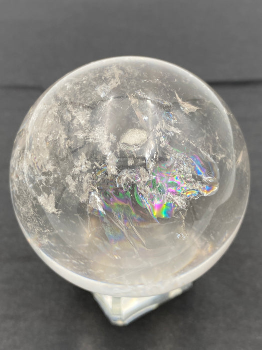 Clear Quartz Sphere with Rainbow