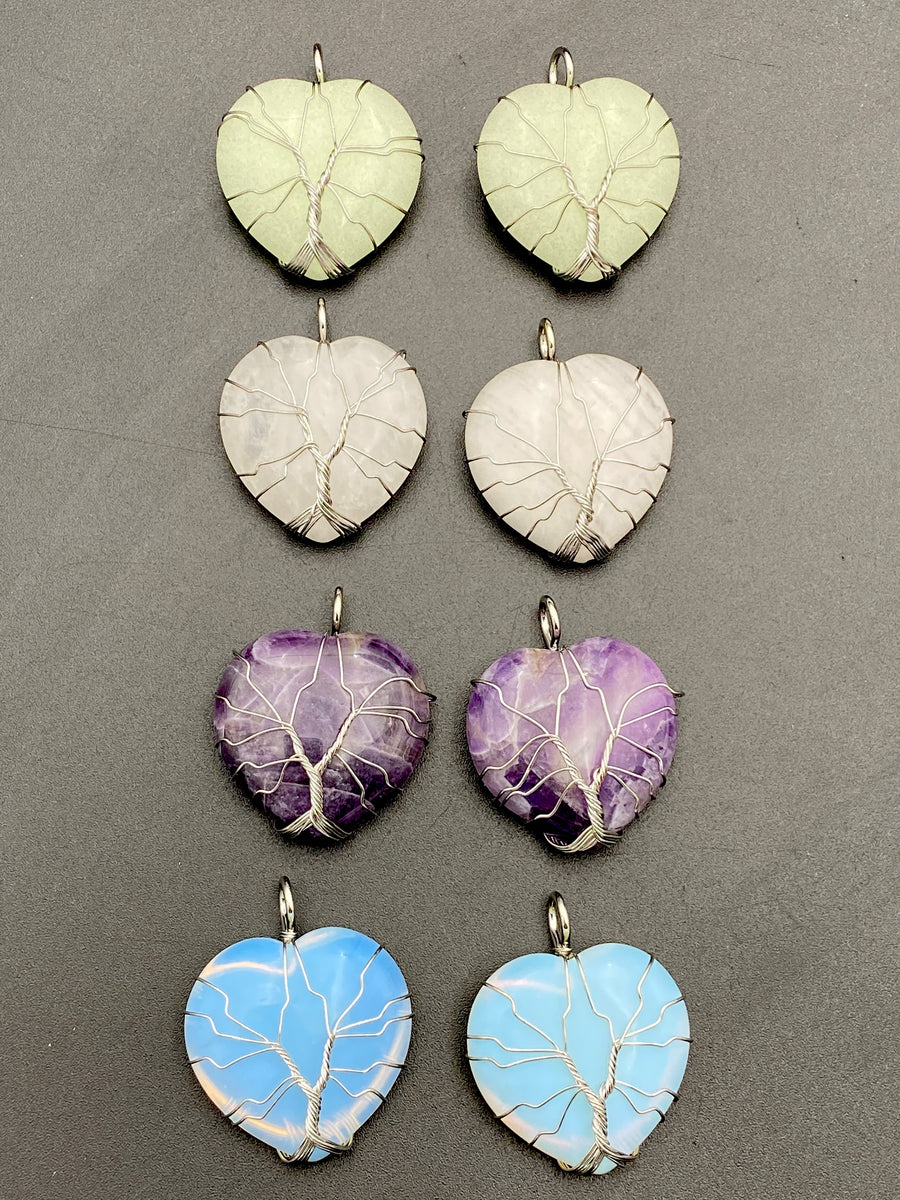 Tree of life necklace store with crystals