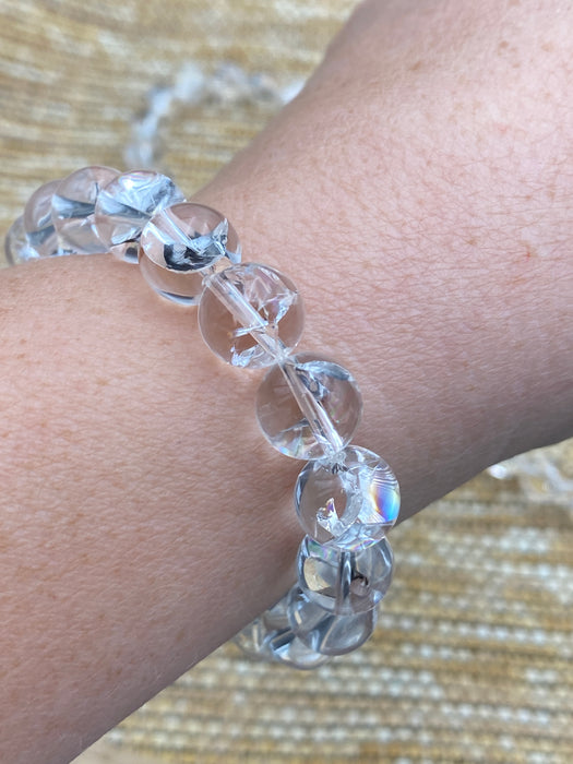 AA High Quality Clear Quartz Crystal Bead Bracelet