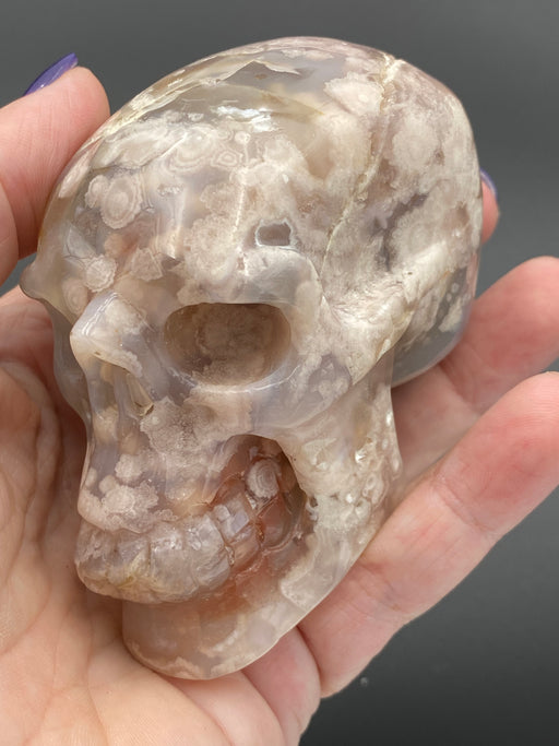 Flower Agate Skull