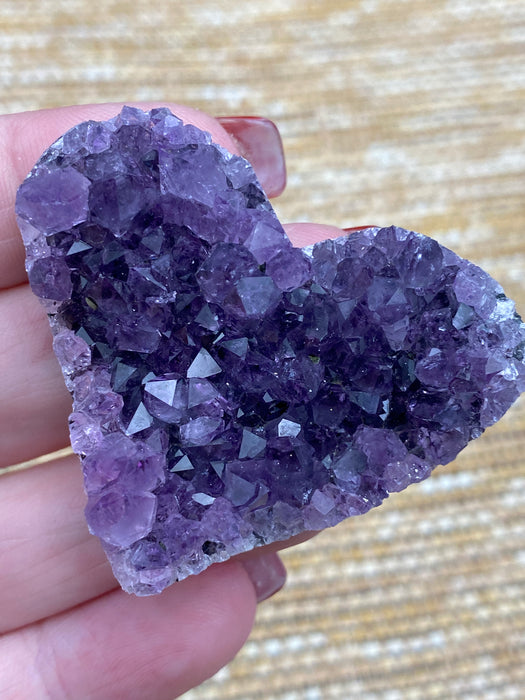 Amethyst Geode Hearts - Various Options