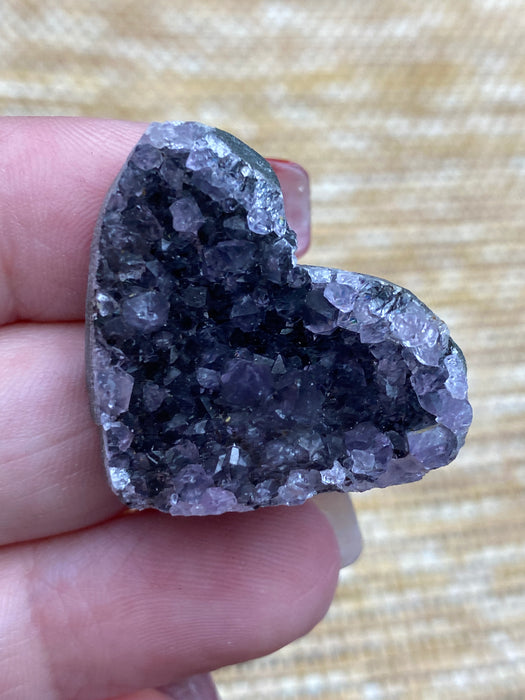 Amethyst Geode Hearts - Various Options