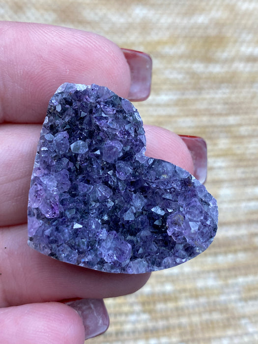 Amethyst Geode Hearts - Various Options