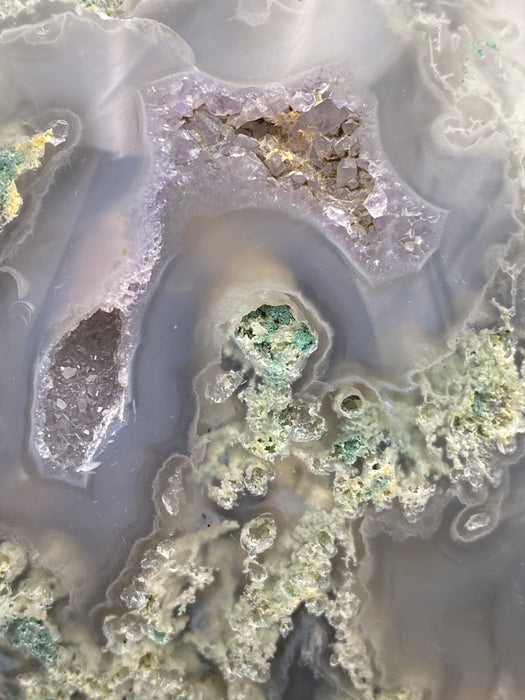 Moss Agate with Druzy Crystal Sphere