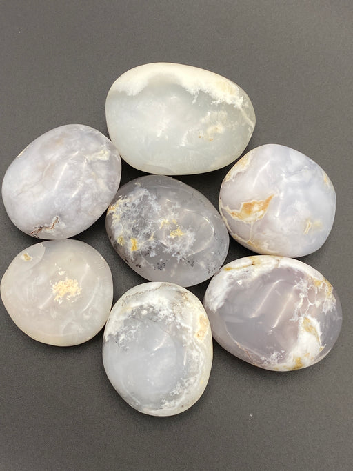 Blue Agate Palm Stone