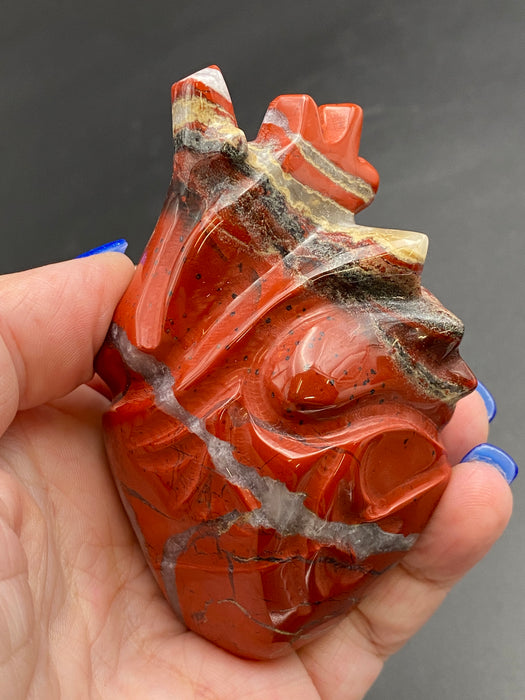 Brecciated Red Jasper Anatomical Crystal Heart