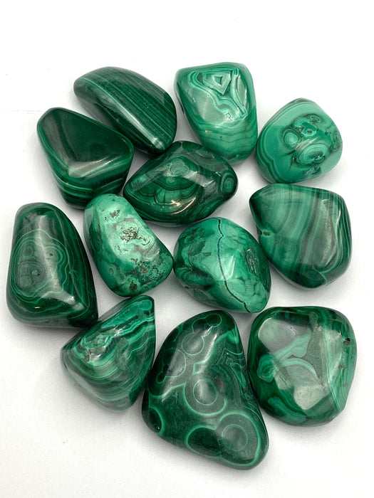 Malachite Tumbled Stones - Various Choices