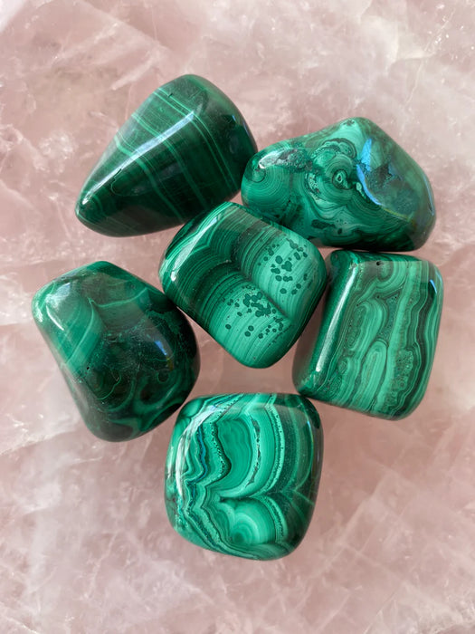 Malachite Tumbled Stones - Various Choices
