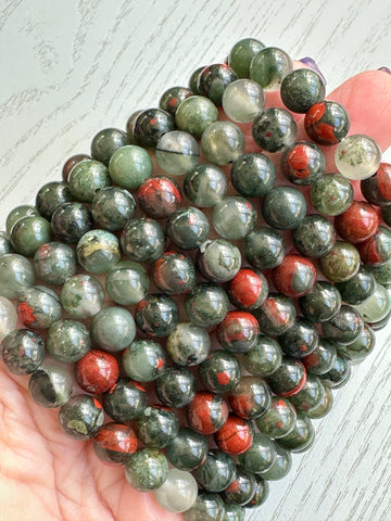 Africa Bloodstone Bead Bracelet