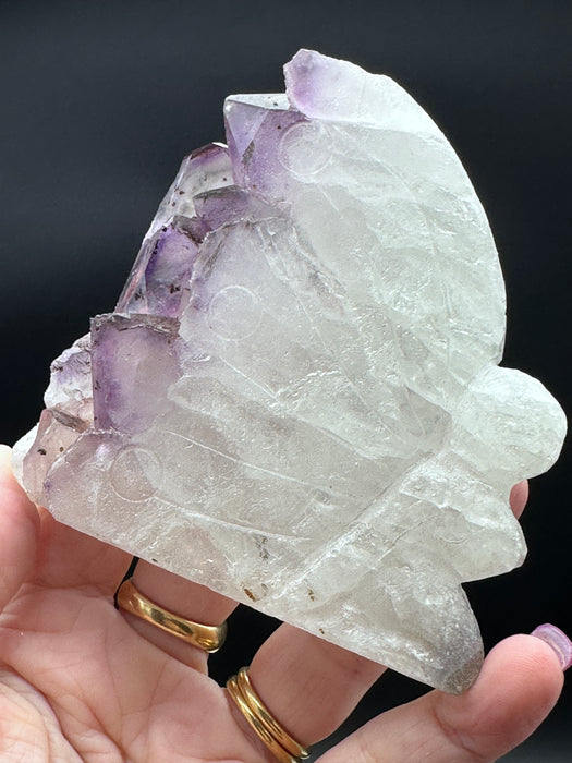 Amethyst Crystal Cluster Fairy Carving