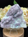 BOTRYOIDAL PURPLE FLUORITE ON QUARTZ WITH CHRYSOCOLLA