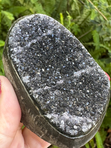 Black Amethyst Geode Crystal