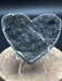 Black Amethyst Geode Heart