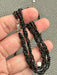 Black Obsidian Faceted 2-Row Bracelet Necklace