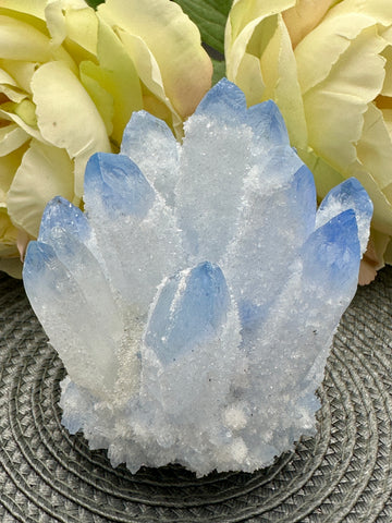 Blue Phantom Quartz Seed Cluster Crystal