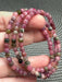 Faceted "Watermelon" Tourmaline 4mm bracelet 