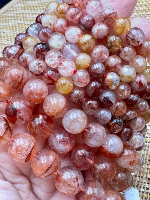 Fire Quartz Bead Bracelet 