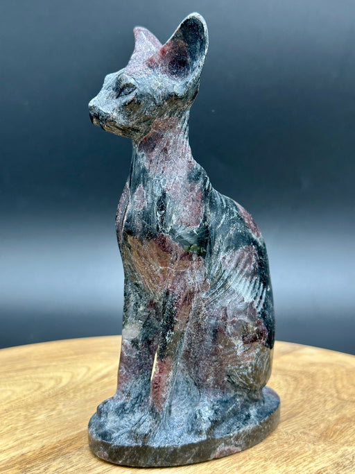 Garnet and Astrophyllite Egyptian Sphinx Cat