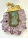 Gold Plated Amethyst Stalactite Pendant