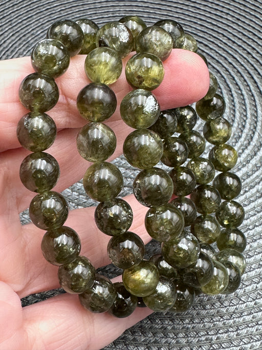 Green Mica bead bracelet