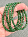 Green Strawberry Quartz Faceted Bead Bracelet 