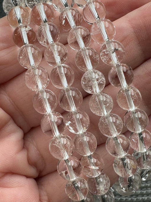 High Quality Clear Quartz 7mm Bead Bracelet 