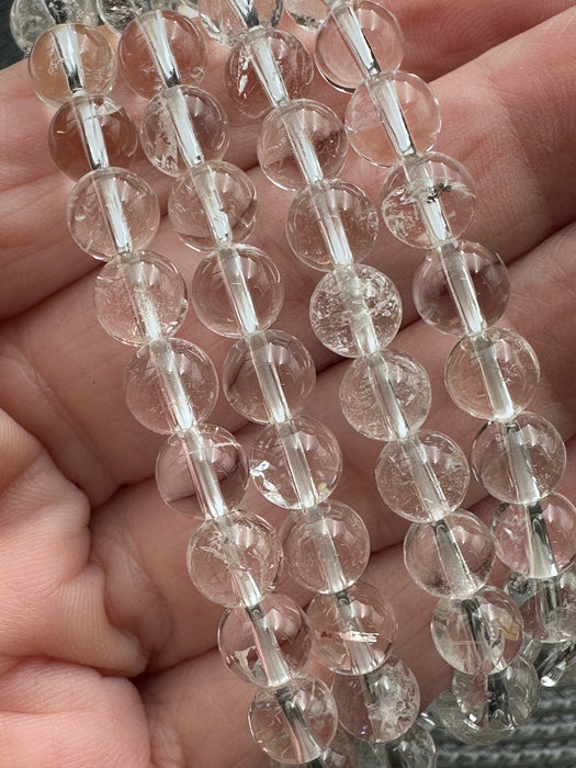High Quality Clear Quartz 7mm Bead Bracelet 