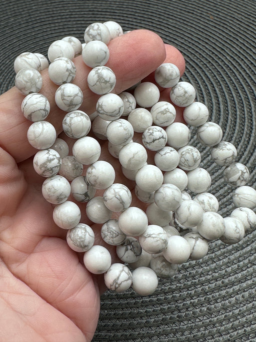 Howlite Crystal Bead Bracelet