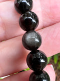 Silver Sheen Obsidian Bead Bracelet Jewellery