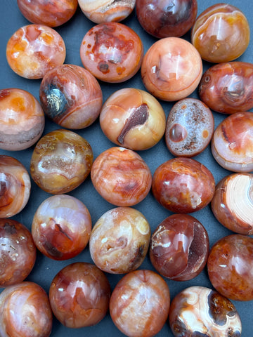 Carnelian Druzy Tumbled Stone Crystal