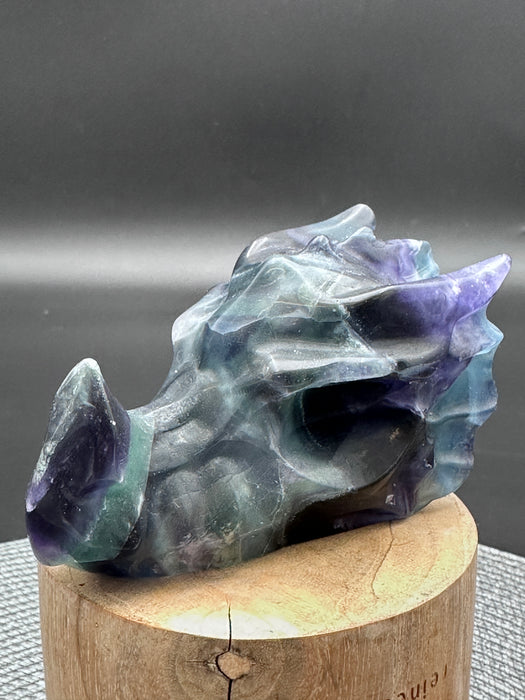 Rainbow Fluorite Dragons Head