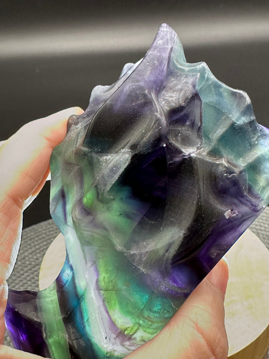 Rainbow Fluorite Dragons Head