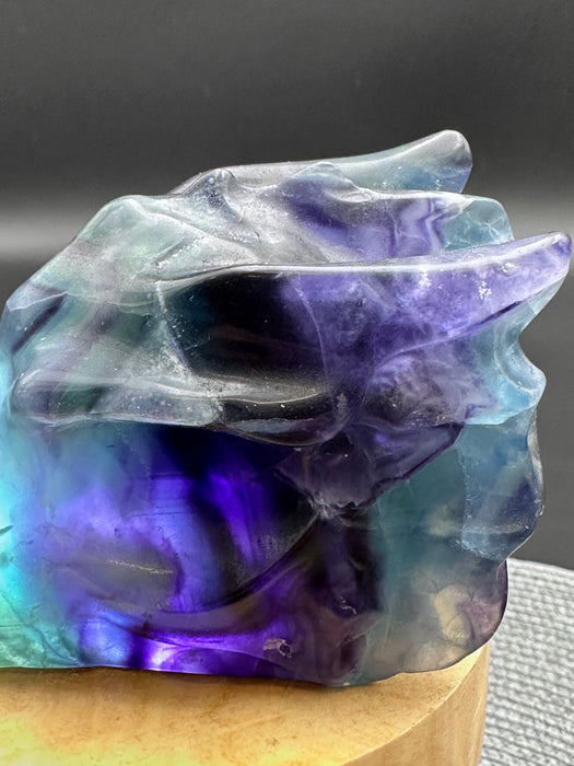 Rainbow Fluorite Dragons Head