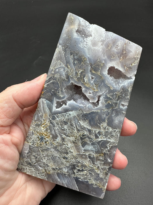 Moss Agate Druzy Slice/Slab