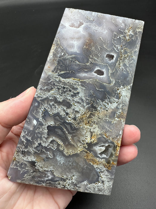 Moss Agate Druzy Slice/Slab