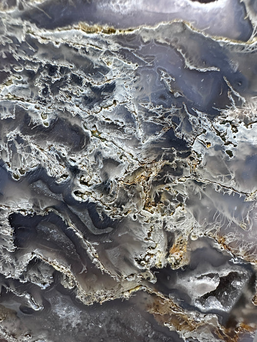 Moss Agate Druzy Slice/Slab