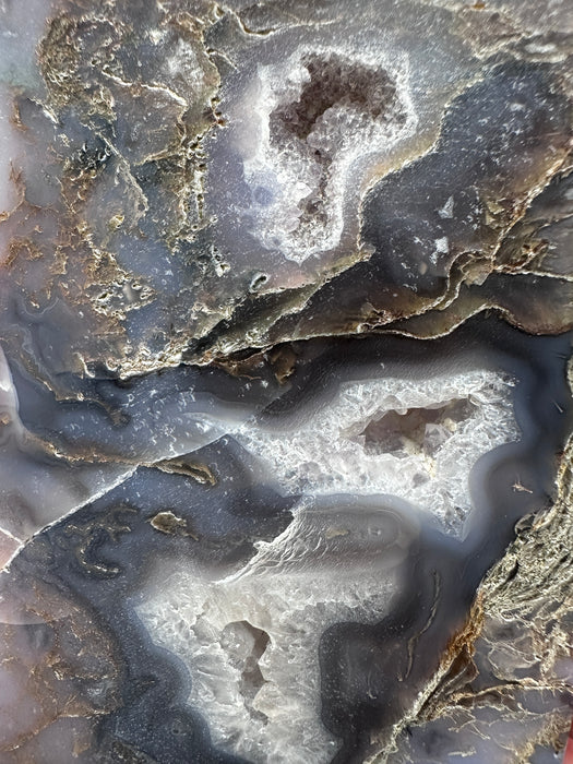 Moss Agate Druzy Slice/Slab