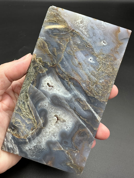Moss Agate Druzy Slice/Slab