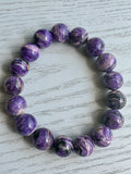 Charoite Crystal Bead Bracelet