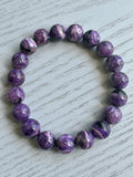 Charoite Crystal Bead Bracelet