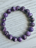 Charoite Crystal Bead Bracelet