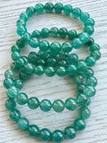 Green Strawberry Quartz Bead Bracelet