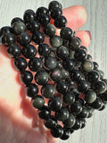 Rainbow Obsidian Bead Bracelet