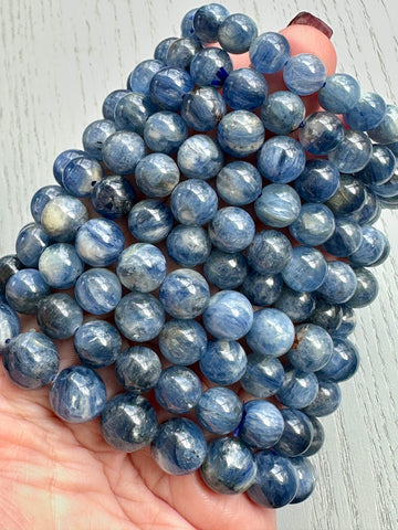 Blue Kyanite Bead Bracelet