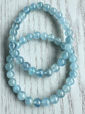 Aquamarine Bead Bracelet