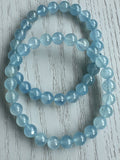 Aquamarine Bead Bracelet