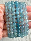 Aquamarine Bead Bracelet