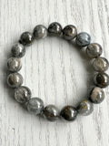 Black Rabbit Hair Bead Bracelet - Various Sizes