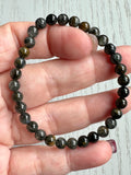 Black Rabbit Hair Bead Bracelet - Various Sizes