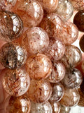 Red Rutile Quartz Bead Bracelet